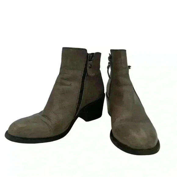 AGL Double Zipper Gray Ankle Boots Sz 8 EU 38 Pre loved - Picture 3 of 16